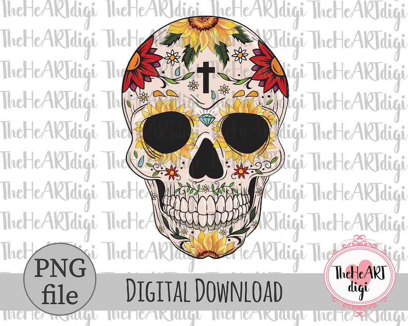 Free Free 228 Sunflower Sugar Skull Svg SVG PNG EPS DXF File