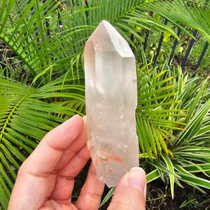 Hematoid Lemurian Crystal Point 4&quot;, Lemurian Seed, Hematoid Quartz Crystal Tower, Brazilian Gemstone Inclusion Quartz Iron Oxide Generator