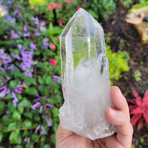 5" Ice Clear Lemurian Crystal ~ Rare Xtra Quality ~ Clear Quartz ~ Lemurian Seed ~ Crown Chakra ~ Powerful Generator ~ Gemstone ~ Healing