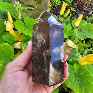 Premium Smoky Quartz Tower 4.25&quot; ~ High Quality Point ~ Dark Colored ~ Rainbows ~ Choose Your Piece ~ Brazil ~ Natural ~ Cleansing