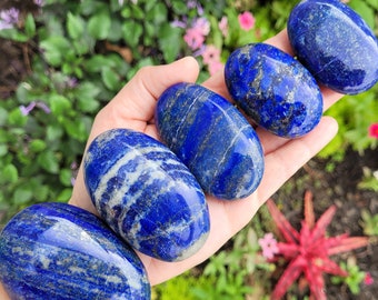 Lapis Lazuli Palm Stones ~ Choose Your Piece ~ Afghanistan ~ Lapis Pyrite Crystal ~ Worry Stone ~ Meditation