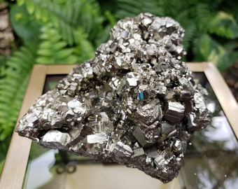 Pyrite Cluster Pendant Entwined Lustrous Pyrite Pendant Mine Cluster Interlocking Natural Crystals Peru