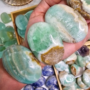 Ocean Calcite Palm Stone ~ Choose Size