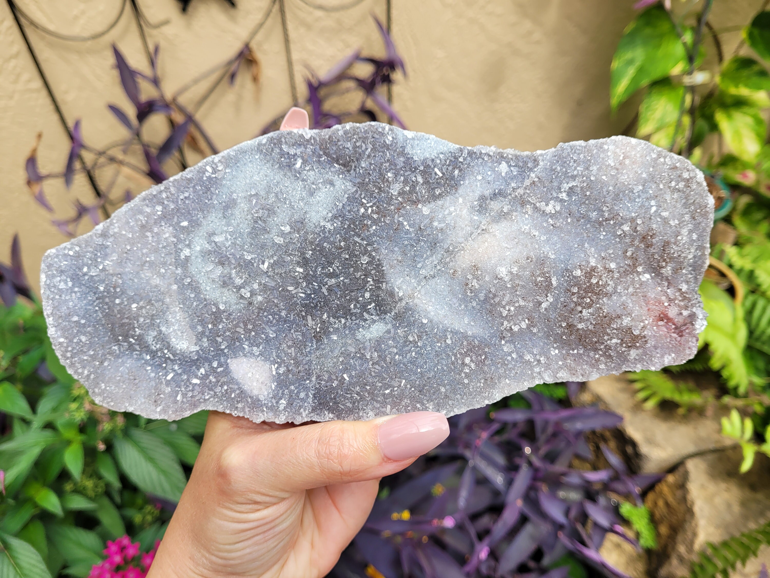 Gray Chalcedony Zeolite Druzy QZ1 Quartz Apophyllite Etsy