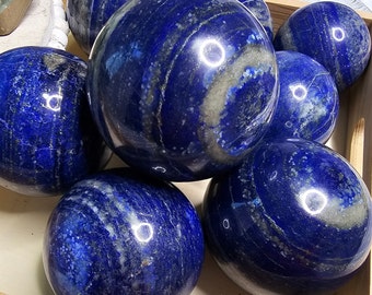Blue Lapis Lazuli Spheres, Xtra Quality Afghanistan, Choose Your Piece