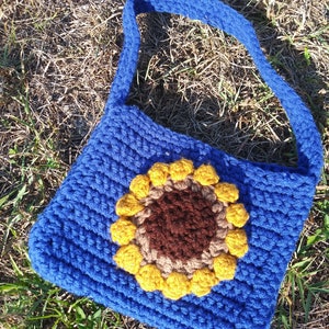 Bolsa de ganchillo de girasol