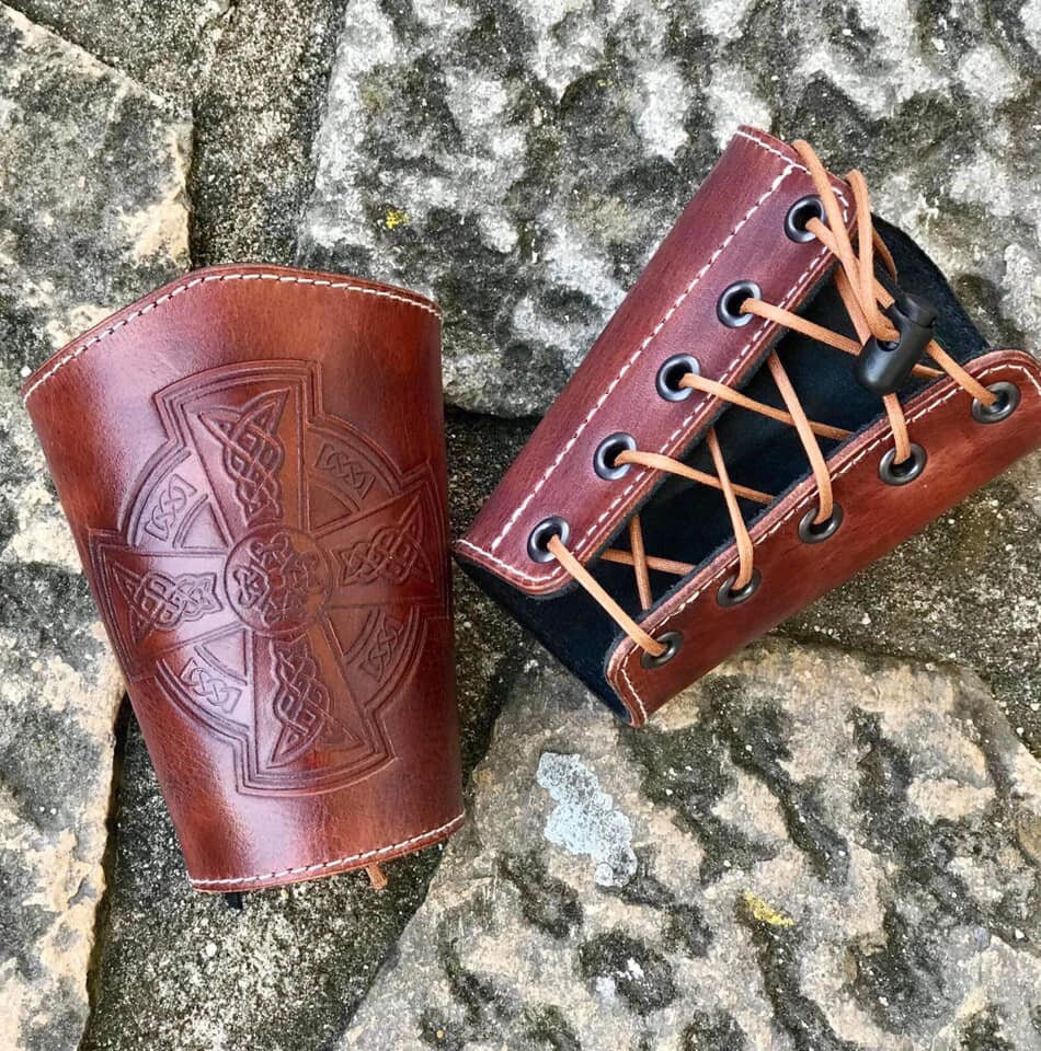 HandmadeLeather Arm Protector Guard Bracers Wristband Wrist Etsy