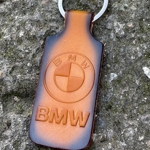 Embossed motorcycle automotive logo keychain key right,handmade leather keychain,personalized gift,dad gift,custom leather keychain