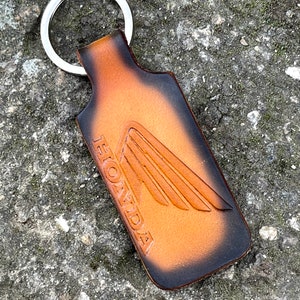 Embossed motorcycle automotive logo keychain key right,handmade leather keychain,personalized gift,dad gift,custom leather keychain