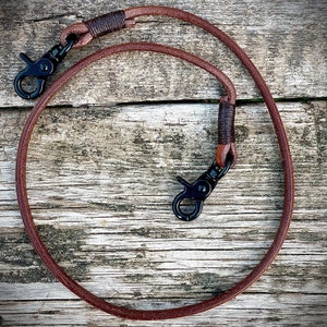 Handmade cowhide 4mm leather chain, Custom made chain, Dad gift, Motorcycle wallet chain, secure chain for biker wallet , anti- loss chain