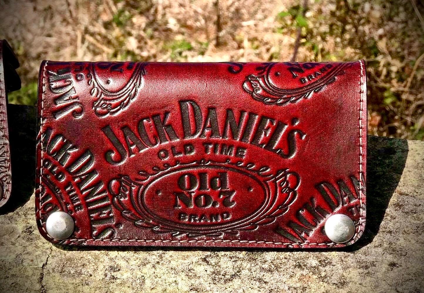 Custom Handmade Leather Biker Wallet – Long Chain Wallet for Men – Motorcycle Rider Gift – Personalized Leather Wallet