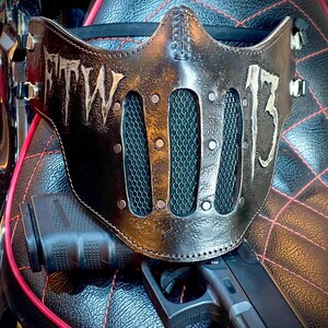 Handmade Leather Face Mask – Custom Biker Cosplay Gear – Steampunk Festival Mask – Gothic Face Shield – Unique Gift for Him