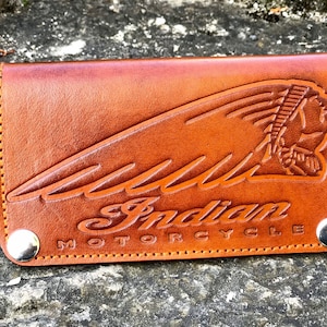 Handgefertigte Motorrad Leder Geldbörse, Dad Geschenk, Biker Geldbörse, Top-Qualität, Echtleder, Custom Leder Geldbörse