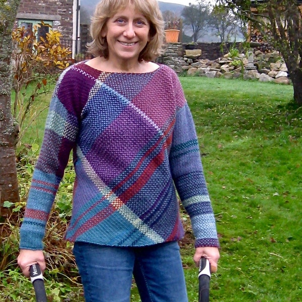 Women's Linen Stitch Jumper / Sweater "Swinging on the Gate" - Designer Knitting Pattern / Downloadable PDF