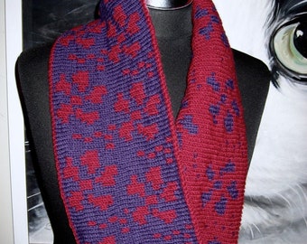 Double-Knit Cowl "Flowers of Chirk" - Designer Knitting Pattern / Downloadable PDF