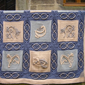 Celtic Cable Blanket "Beastie" - Designer Knitting Pattern / Downloadable PDF