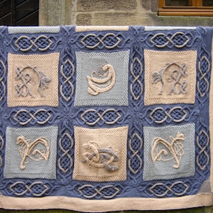 Celtic Cable Blanket &quot;Beastie&quot; - Designer Knitting Pattern / Downloadable PDF