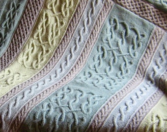 Celtic Cable Blanket "Rhos Dirion" - Designer Knitting Pattern / Downloadable PDF