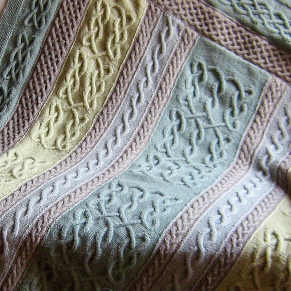 Celtic Cable Blanket "Rhos Dirion" - Designer Knitting Pattern / Downloadable PDF