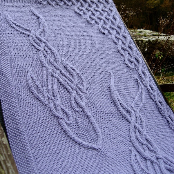 Celtic Cable Wrap "Glencoyne Dale" - Designer Knitting Pattern / Downloadable PDF
