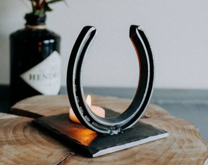 Hand-forged Horseshoe Candle Holder - Wedding / 6th Anniversary