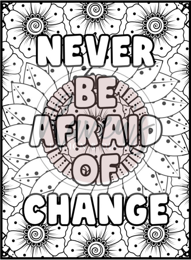 Motivational Coloring Sheets - Etsy