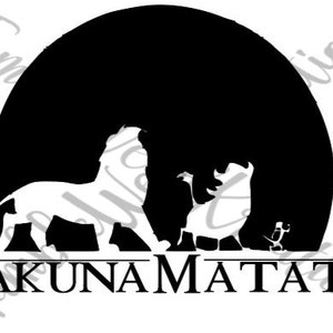 Lion King Timon, Pumba, Simba 'Hakuna Matata' Walking across tree log SVG, PNG, JPG downloadable file