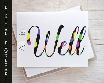 Tarjeta de felicitación de aliento, tarjeta de felicitación religiosa, imprimir en casa