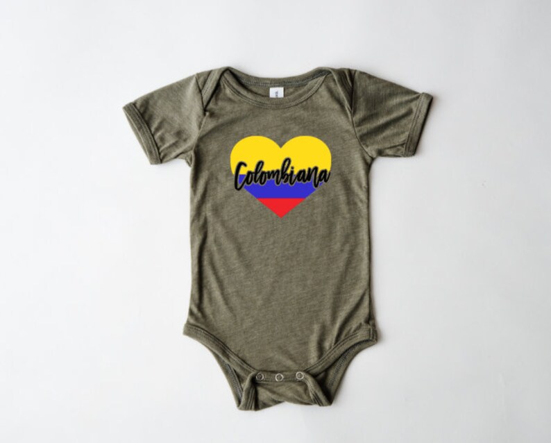 Colombiana Onesie, Colombian Shirts, Baby Girl Colombia Onesie, Colombiana Kids Tee image 3
