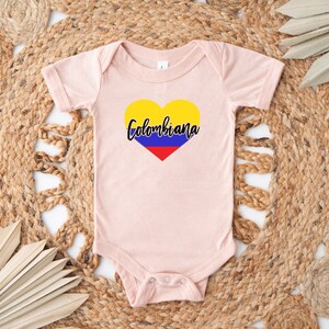 Colombiana Onesie, Colombian Shirts, Baby Girl Colombia Onesie, Colombiana Kids Tee image 2