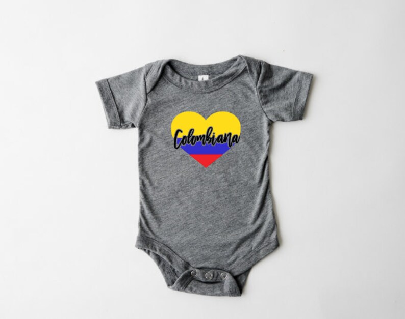 Colombiana Onesie, Colombian Shirts, Baby Girl Colombia Onesie, Colombiana Kids Tee image 4