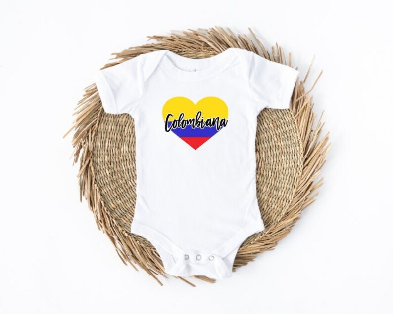 Colombiana Onesie, Colombian Shirts, Baby Girl Colombia Onesie, Colombiana Kids Tee image 1