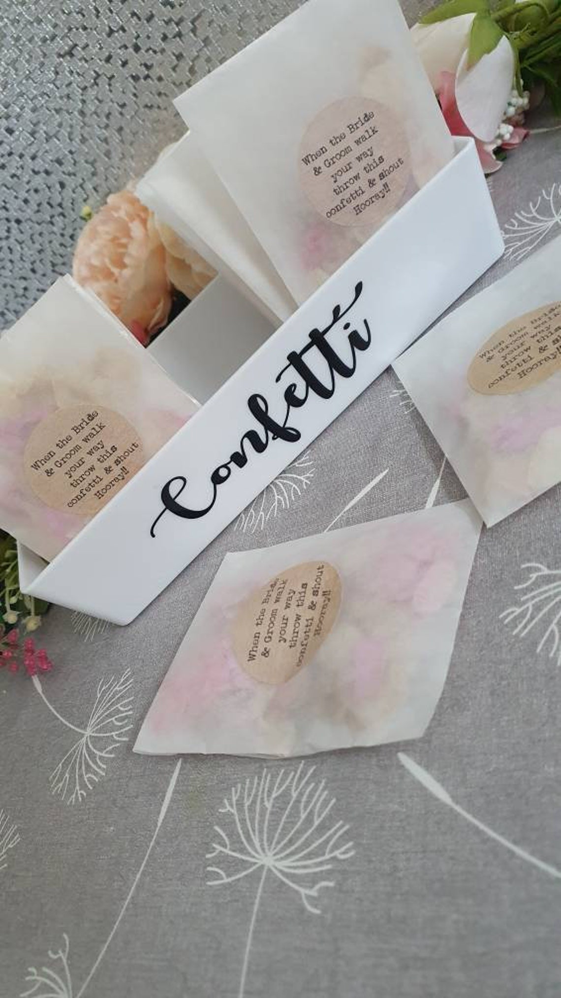 Confetti storage box wedding bride groom confetti box caddy Etsy