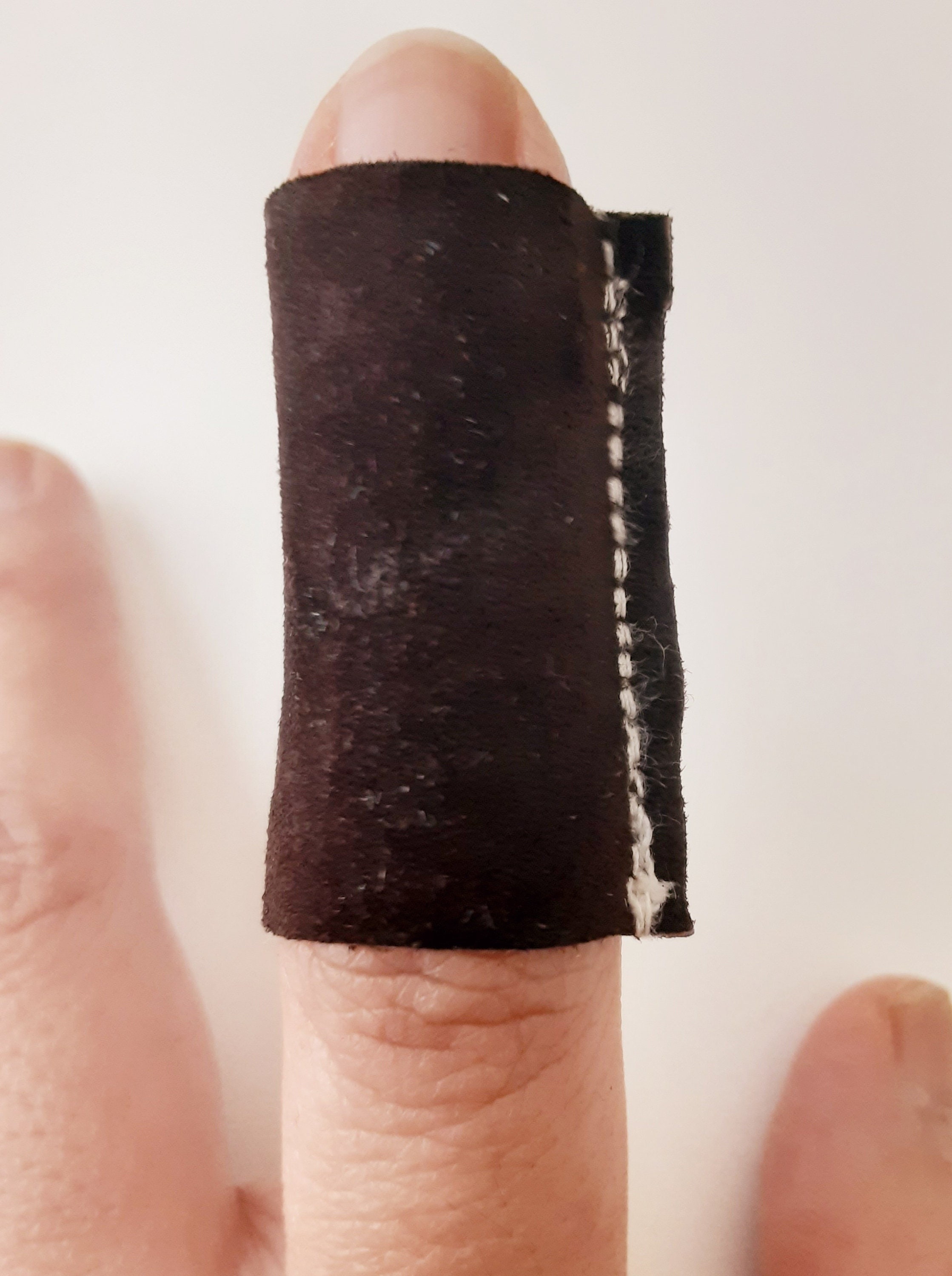 Recycled Leather Finger Guard for Crochet or Knitting Etsy