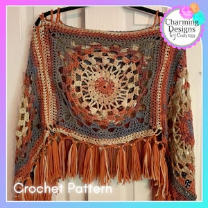 Crochet Tank Top or Poncho Pattern: Dual Style with Instructions (PDF Pattern) image 2