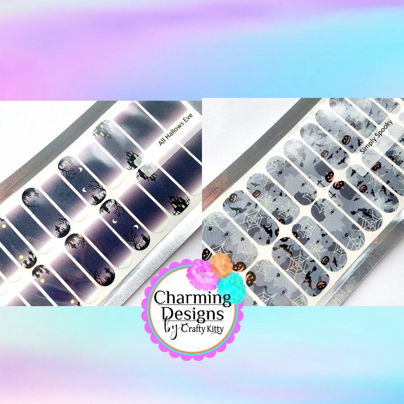 Nail Wrap Duo All Hallows Eve Simply Spooky Nail Polish Wrap Nail