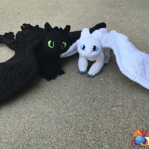 Crochet Toothless and the Light Fury PDF Patterns - (Digital Pattern only, NOT the finished, tangible items)