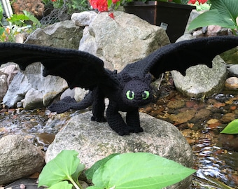 Crochet Toothless the Night Fury PDF Pattern - (Digital Pattern only, NOT the finished, tangible item)