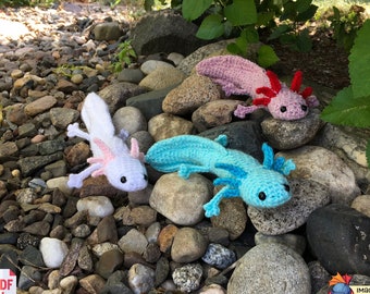 Patron PDF Axolotl au crochet - (motif numérique uniquement, PAS l'article fini et tangible)