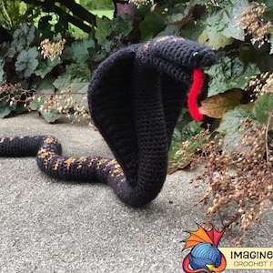 Modello PDF per serpente cobra all&#39;uncinetto - (Solo modello digitale, NON l&#39;oggetto finito e tangibile)
