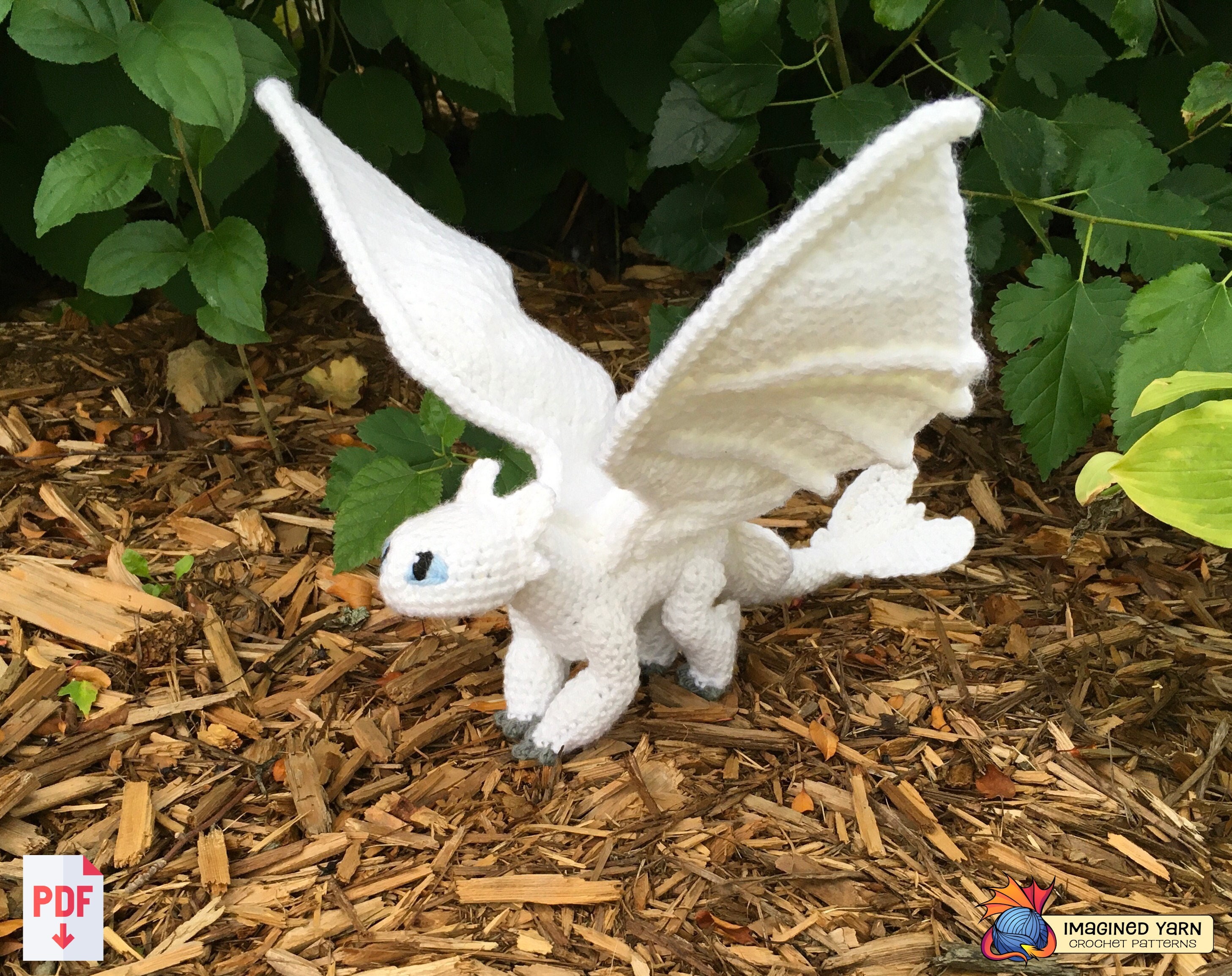 Crochet Light Fury PDF Pattern - (Digital Pattern only, NOT the finished, tangible item)