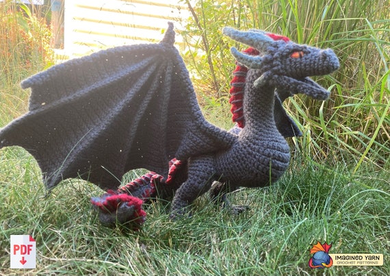 Crochet Wyvern Dragon PDF Pattern - (Digital Pattern only, NOT the finished, tangible item)