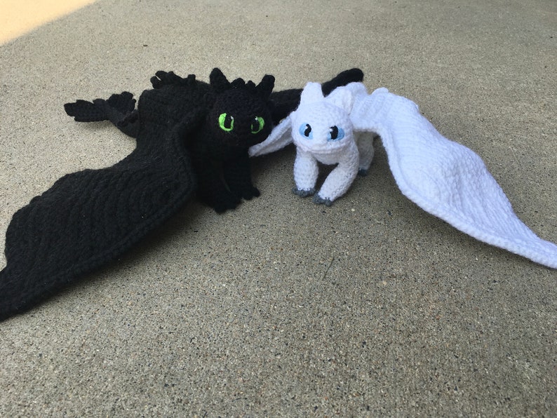 Crochet Toothless and the Light Fury PDF Patterns - (Digital Pattern only, NOT the finished, tangible items) 