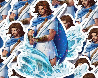 Custom Holographic Greek Mythology Glossy - Odysseus Sticker