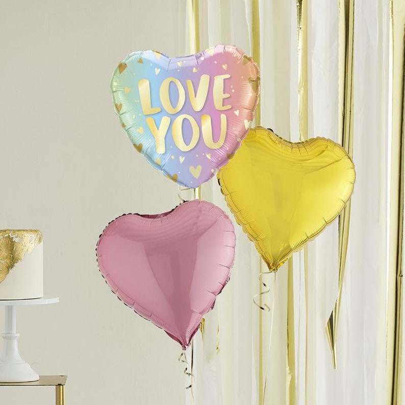 Balloons In A Box Inflated Love You Balloons Mothers Day Balloons Helium Balloons