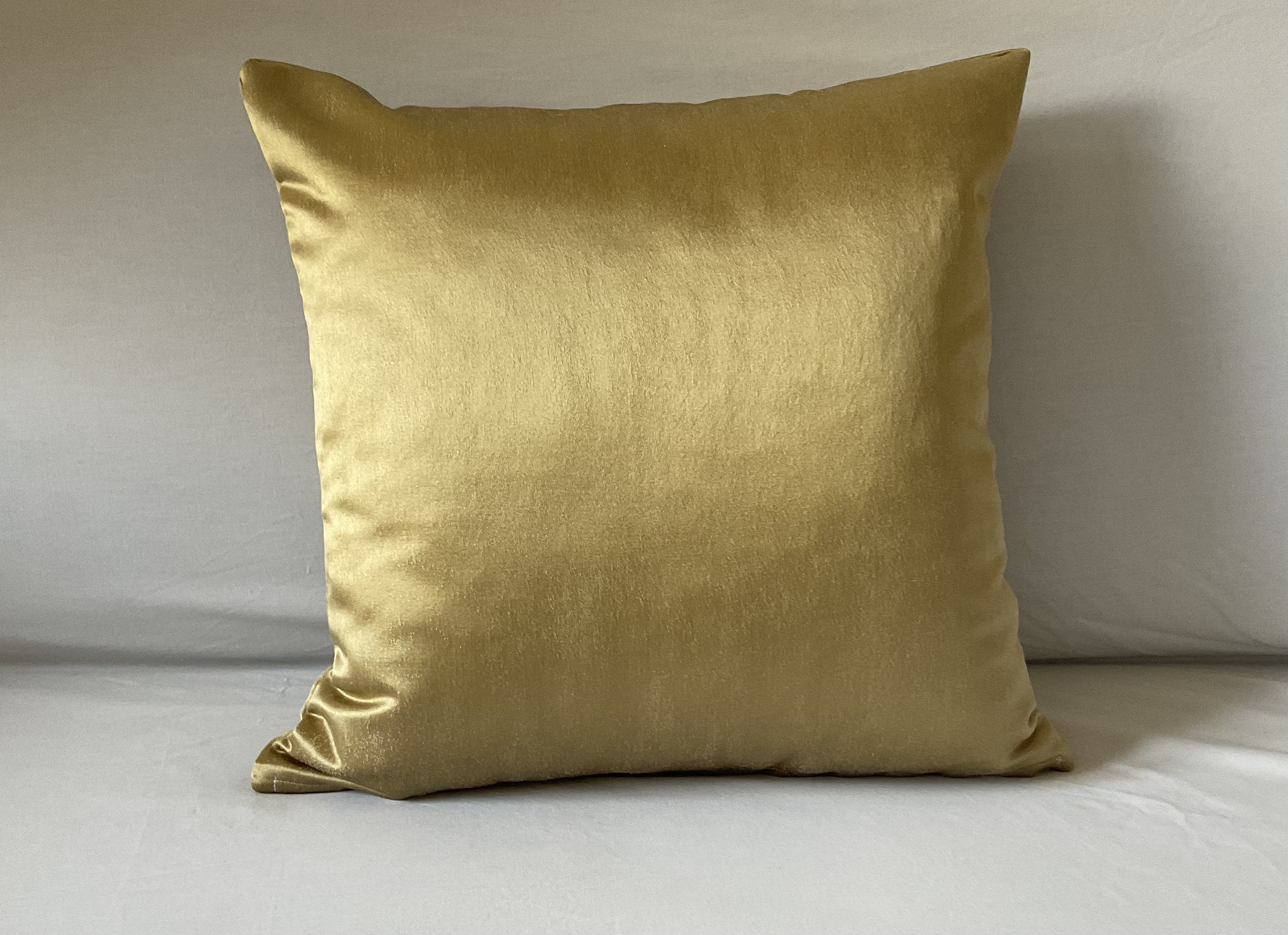 Gold Silk Cushion, 35x35cm, Designer Fabric