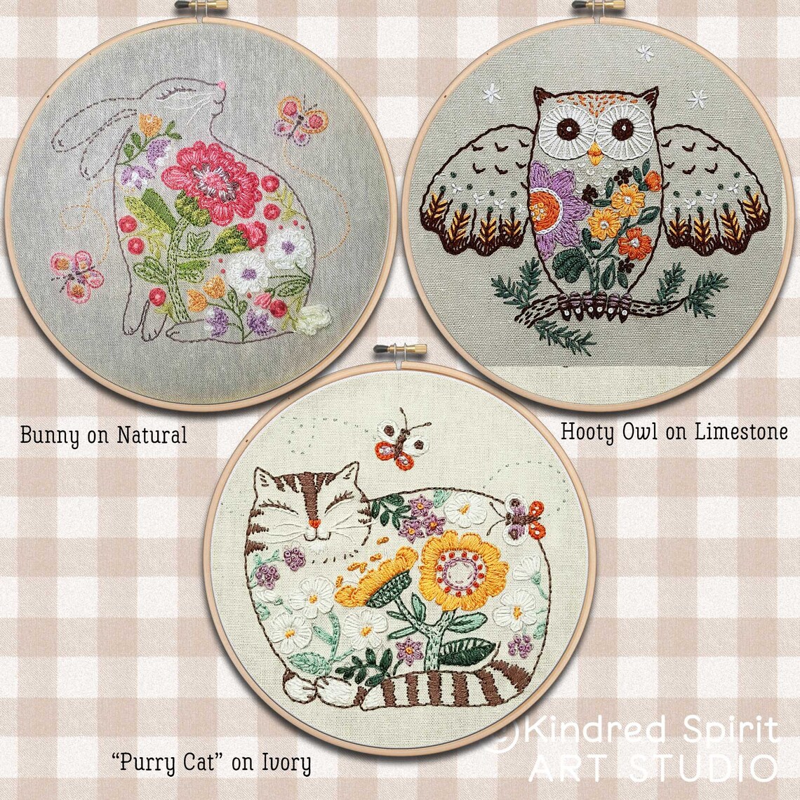 Custom Pre printed Embroidery Fabric Bundle Embroidery Etsy