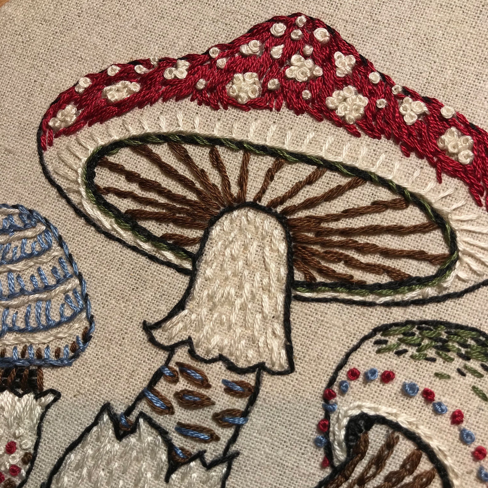 Mushroom Embroidery Hand embroidery pattern DIY craft | Etsy