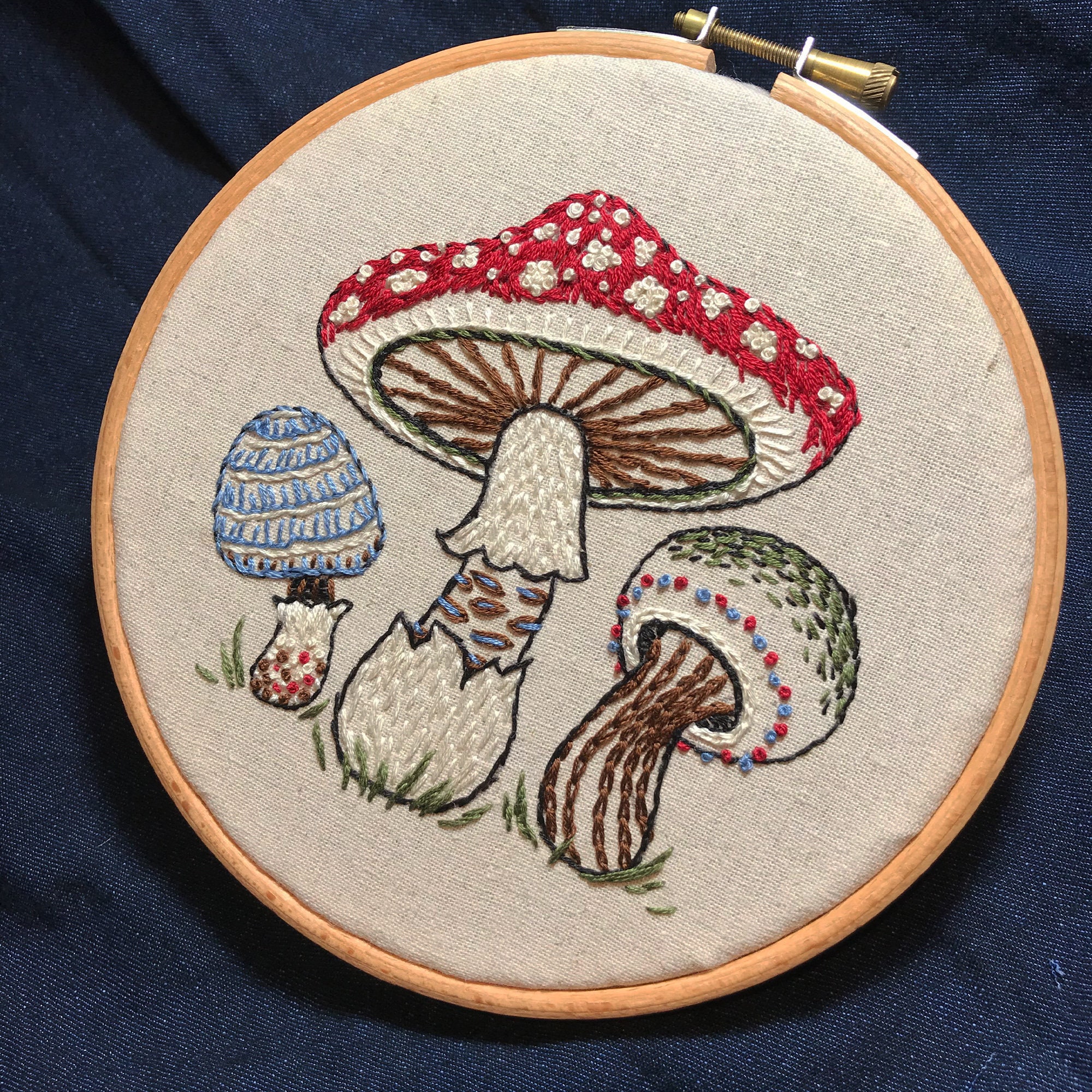 Mushroom Embroidery Hand embroidery pattern DIY craft | Etsy