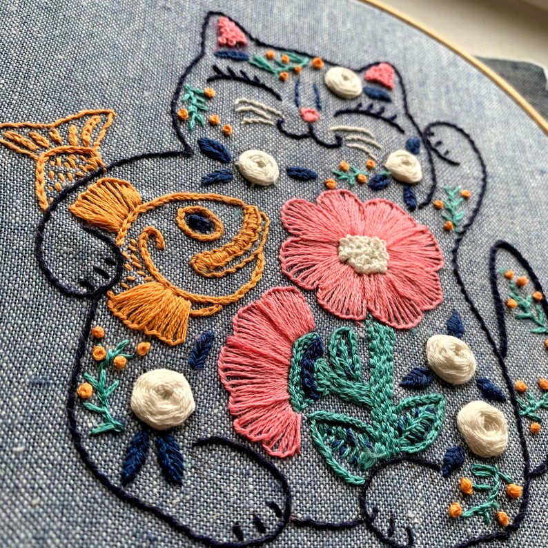 Lucky cat embroidery nwcvq cat pdf nwcvq download  etsy Lucky cat embroidery nwcvq cat pdf nwcvq download  etsy